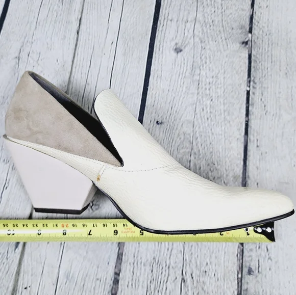 NAKED FEET | Sagitta patent & suede leather pointed toe heeled ankle booties - Picture 10 of 12